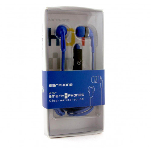 Наушники M2 Blue, Mini jack (3.5 мм), вакуумные, микрофон на проводе